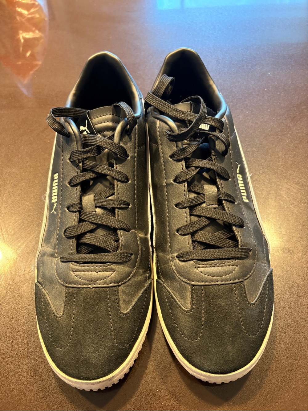 PUMA Men's 11.5 Black Suede Casual Sneakers